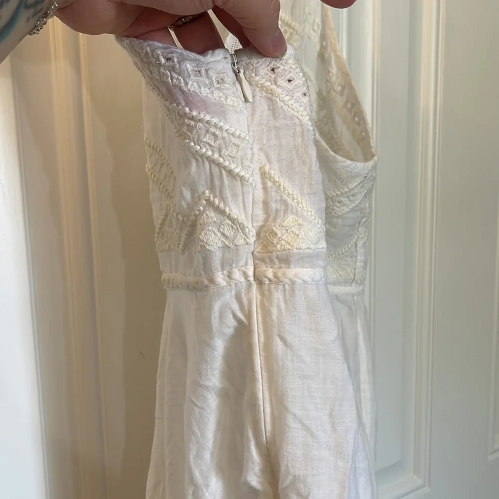 NWT Free People Ivory Marrakesh CrissCross Tunic Dress • Large - Picture 2 of 10